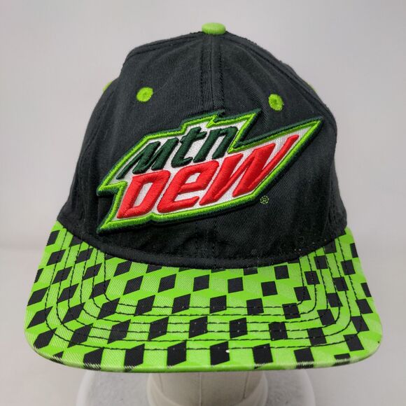 Mountain Dew Snapback Hat Multicolor One Size Adjustable Embroidered 6 Panel - Picture 2 of 7